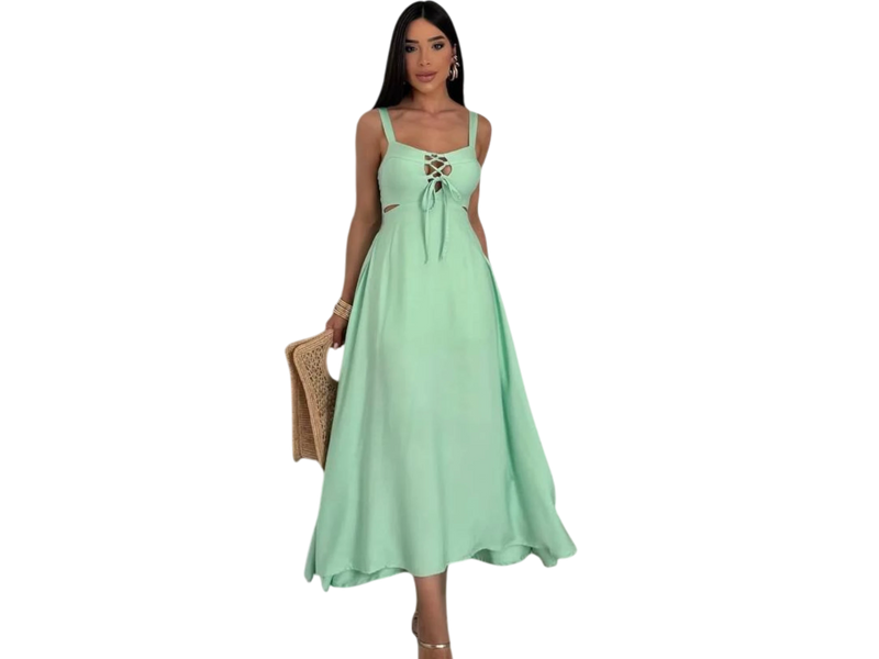 Vestido Midi em Viscolinho