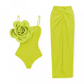 Conjunto Verão Maiô Flower e Saída Longa