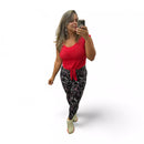 Calça Fitness Estampada Sem Transparência