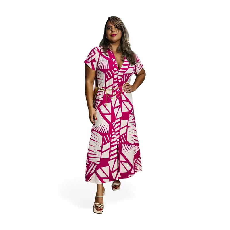 Vestido Longo Chemise Maria Bonita