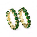 Argola em Zircônia Cristal Verde