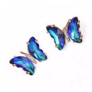Brinco Feminino Borboleta Cristal Safira