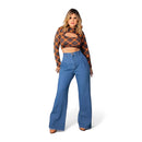 Calça Jeans Feminina Wide Leg