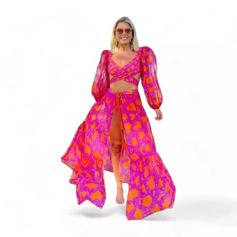 Conjunto Biquíni e Saída Maria Bonita Luxo