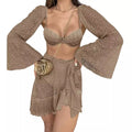 Conjunto Praia Elegance Biquíni e Saída Renda
