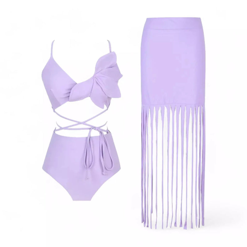 Conjunto de Biquíni Color com Saída de Praia