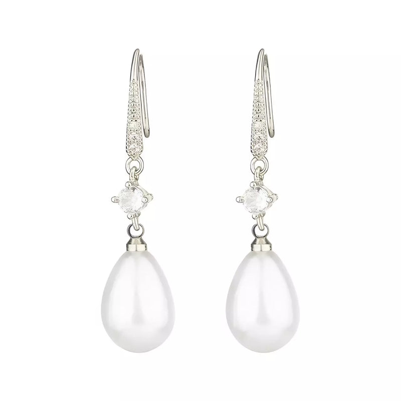 Par de Brinco Feminino Peróla e Cristal