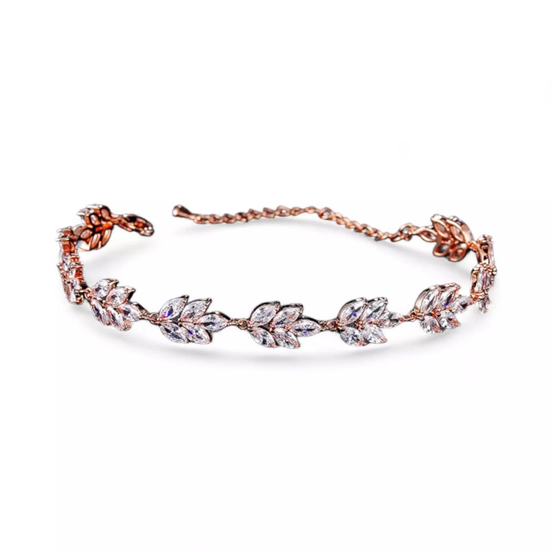 Pulseira Feminina Ajustável com Detalhes Florais