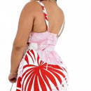 Vestido Feminino Midi Estampa Tropical