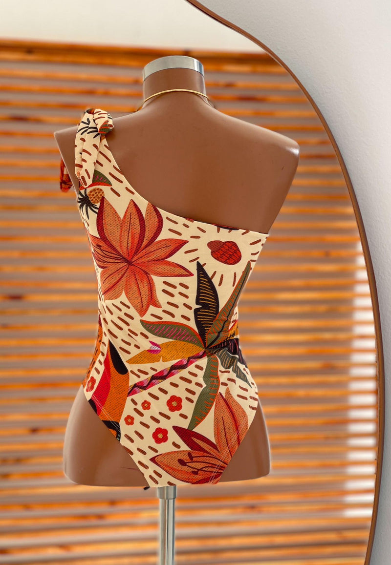Body Maiô Estampado Far Ana Elegância Tropical Estampa Exótica