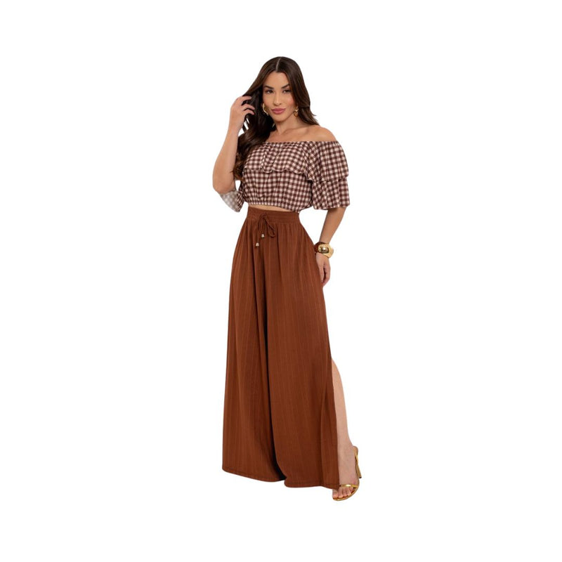 Calça Feminina em Malha Ribano Maria Bonita Dary
