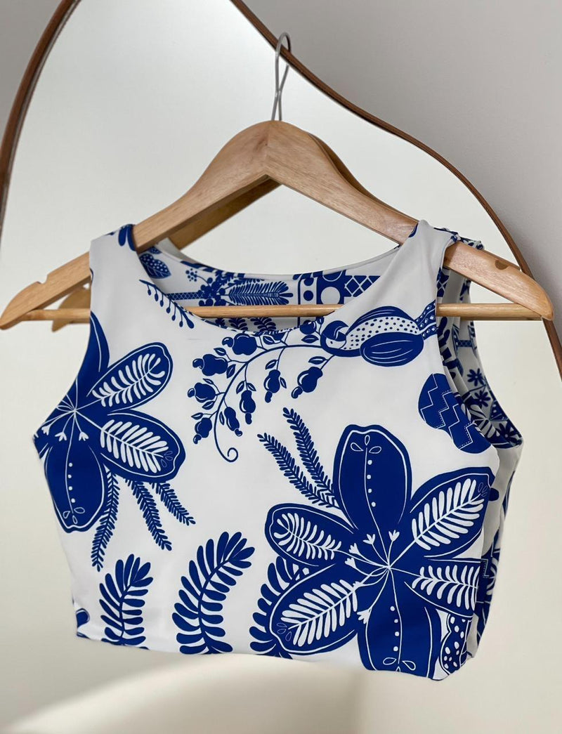 Cropped Estampado Far Aura Grécia