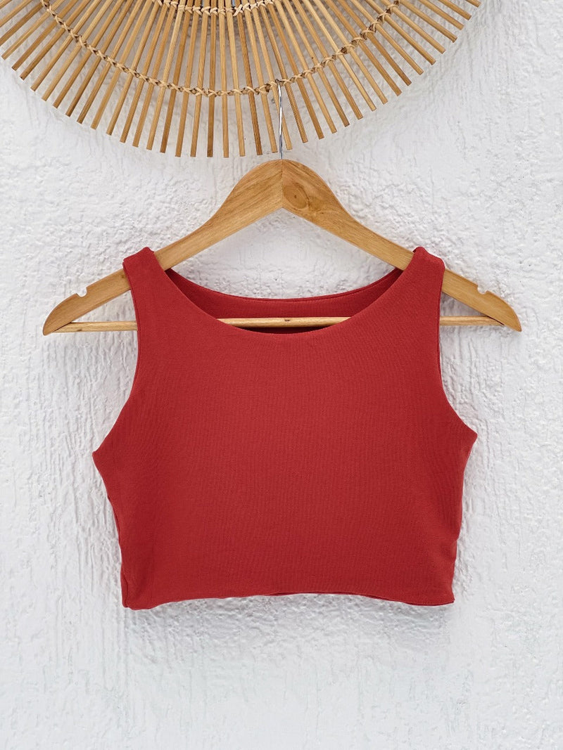 Cropped Aura Liso Terracota