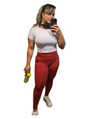 Calça Fitness Poliamida com Bolso e Sem Transparência